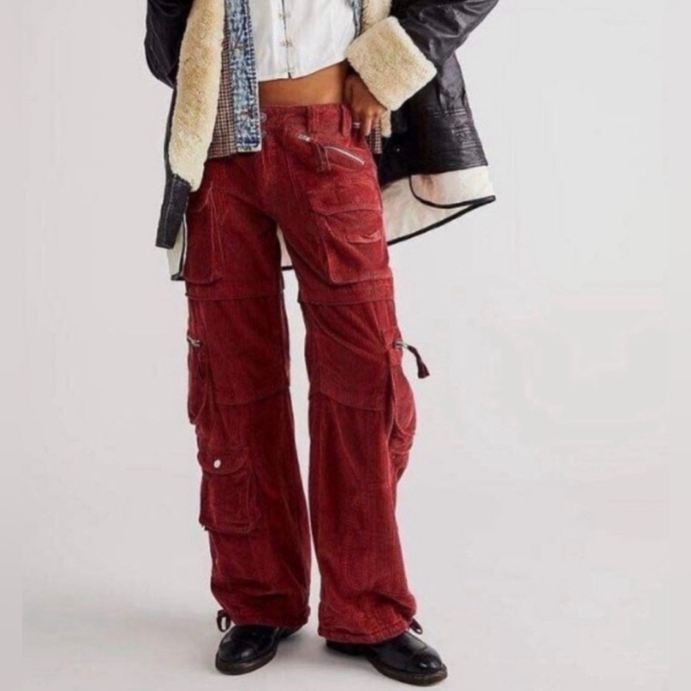 FREE PEOPLE || Last Time Stacked Cargo Pants. Sz. 4